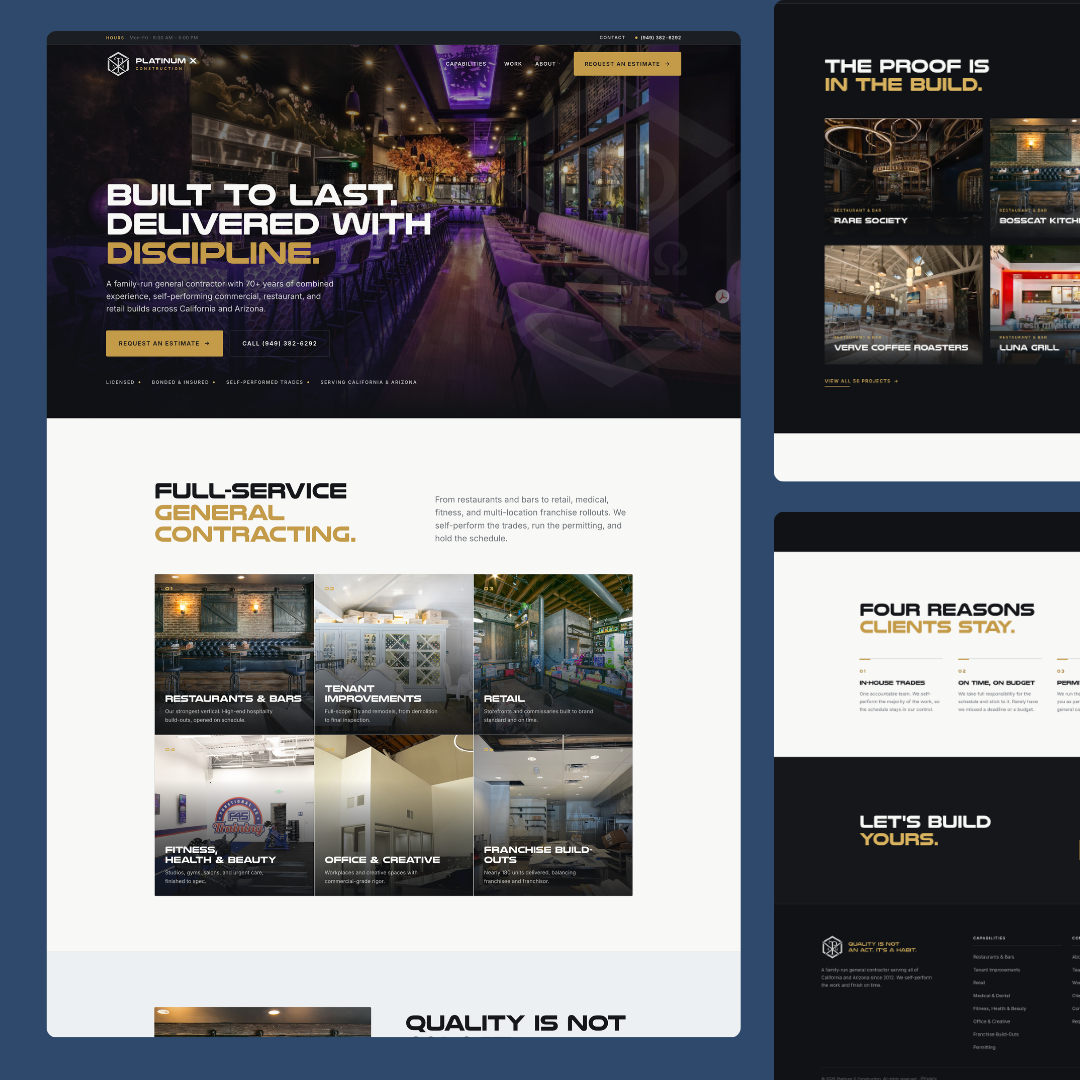 Platinum X website by Lightning Labs.